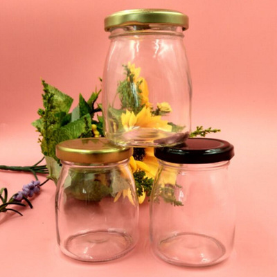 Transparent Glass Bottle Jam Jars Pudding Bottle Bird'S Nest Bottle Small With Lid