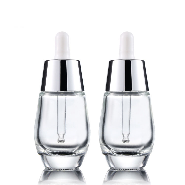 Transparent Glass Refillable Empty Luxury Essential Oils Liquid Drop Bottle Pipette