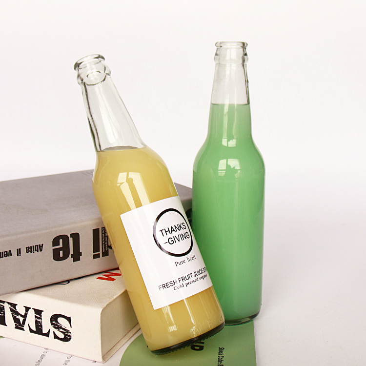 Transparent Glass Soda Bottle With Crown Caps 100ml 250ml 330ml