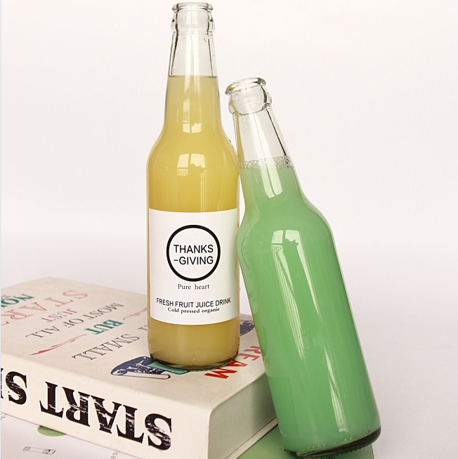 Transparent Glass Soda Bottle With Crown Caps 100ml 250ml 330ml
