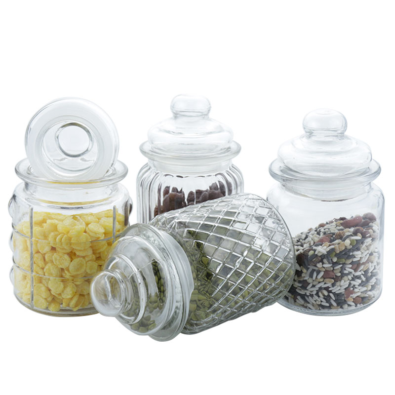 Transparent Lead-Free Glass Sealed Can Storage Tank Grains Storage Jar