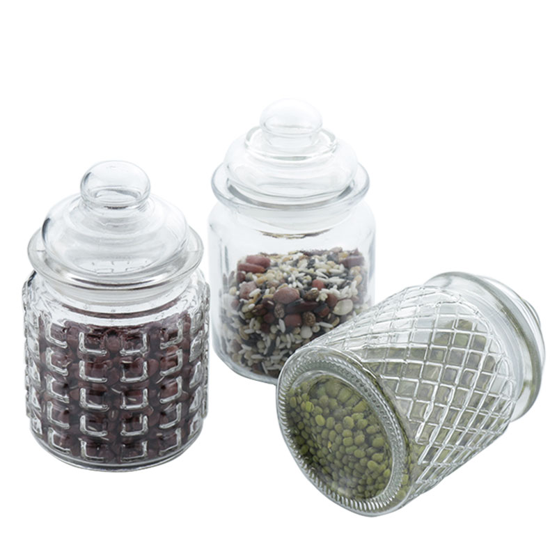 Transparent Lead-Free Glass Sealed Can Storage Tank Grains Storage Jar