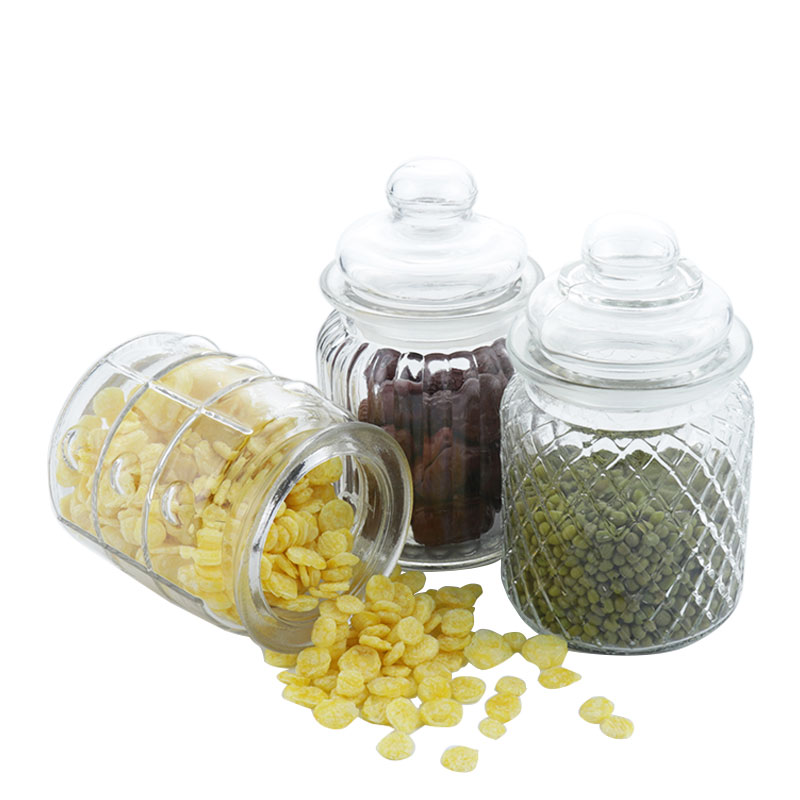 Transparent Lead-Free Glass Sealed Can Storage Tank Grains Storage Jar