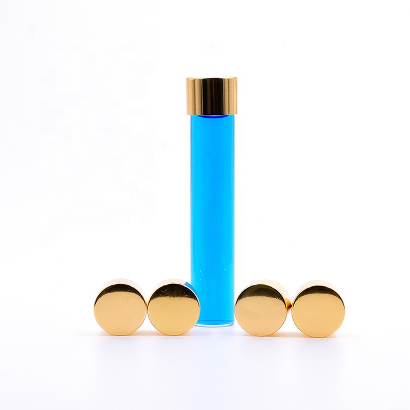 Transparent Mini Test 20ml 25ml 30ml 50ml 60ml Empty Refillable Tube Storage glass bottles vials with Aluminum Silver screw cap