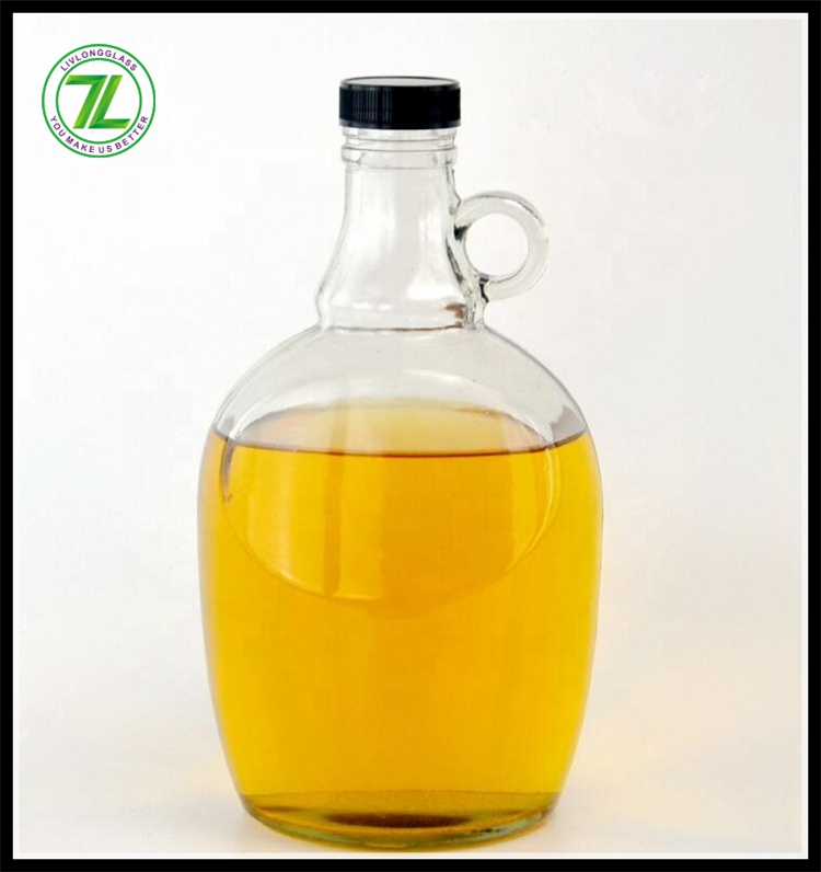 Transparent One Gallon 3.7L Glass Jug Kitchen Craft Pot Wine Bottles with Airtight Screw Caps