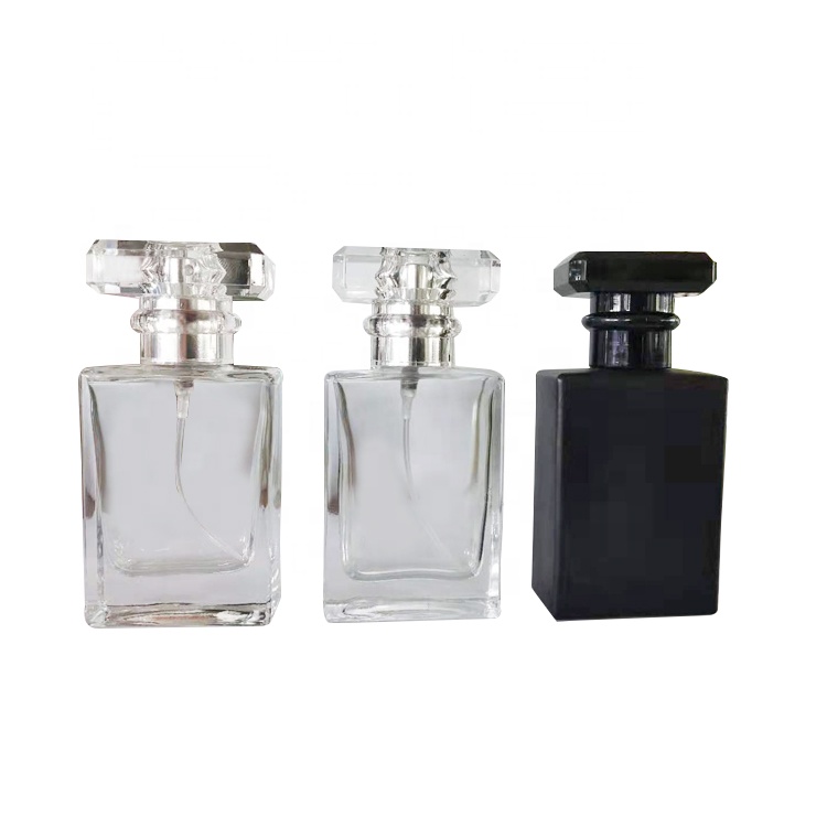 Transparent Perfume Glass Bottle 50ml 1.7 Oz 100ml Refillable Glass Perfume Bottle