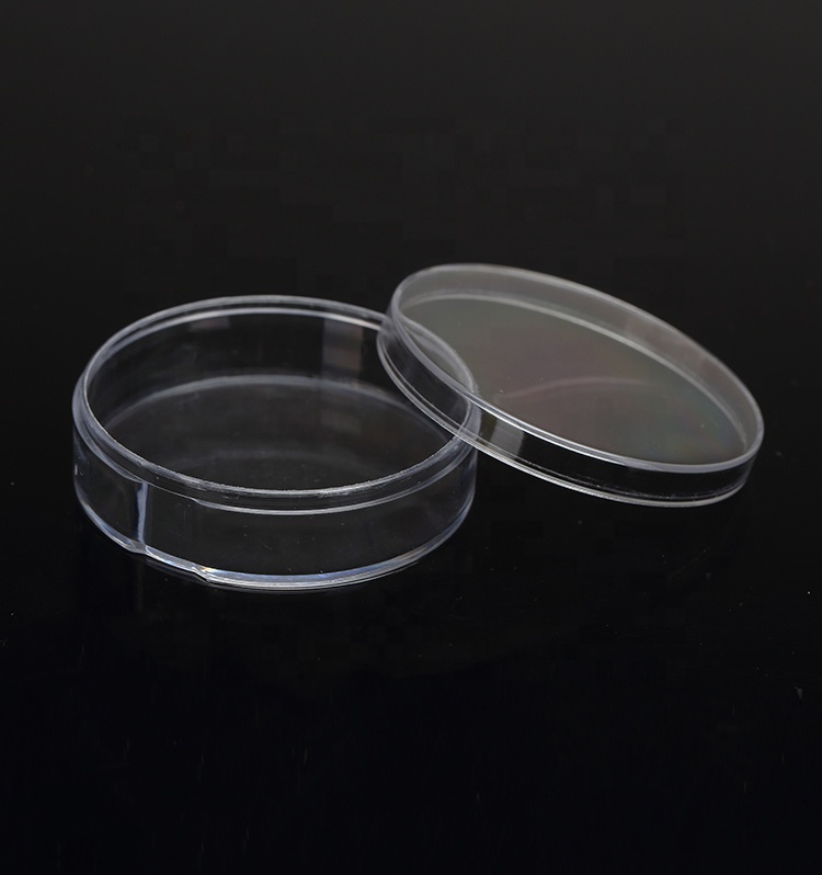Transparent Polystyrene Round Cosmetic Case Containers for Powder Puff