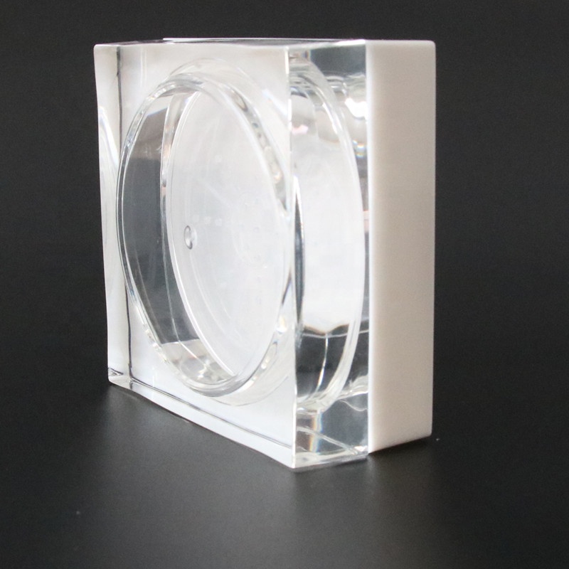 Transparent Refillable Square 5g 15g Acrylic Eyeshadow Container for Compact Powder Jar Packaging