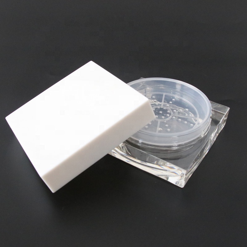 Transparent Refillable Square 5g 15g Acrylic Eyeshadow Container for Compact Powder Jar Packaging