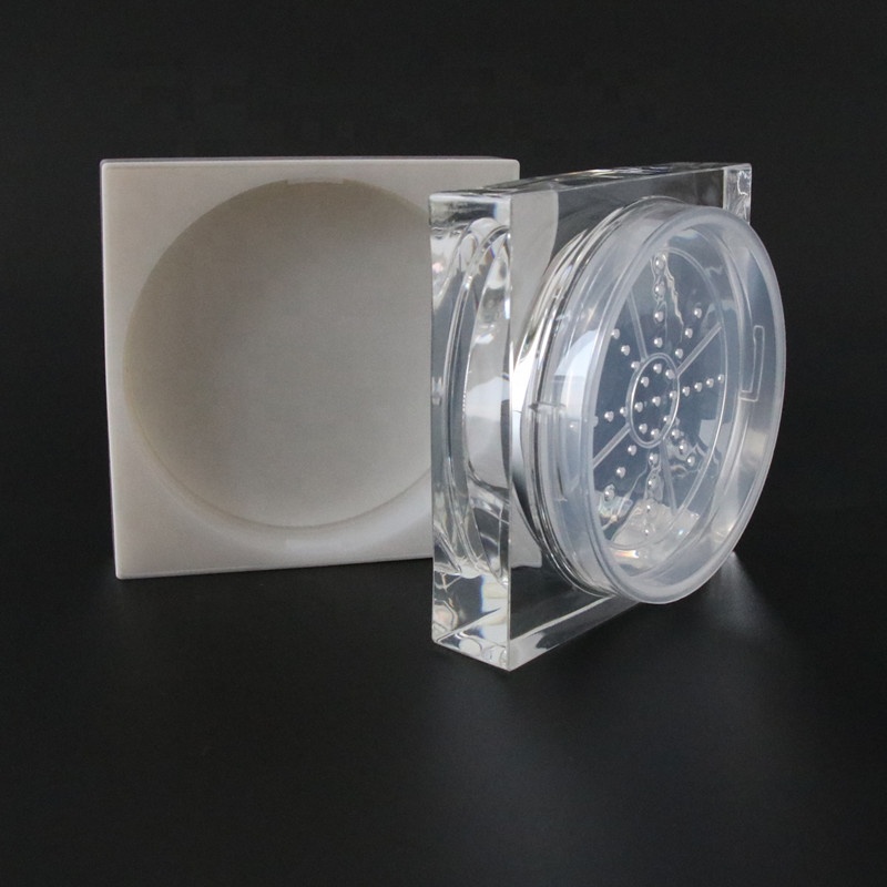Transparent Refillable Square 5g 15g Acrylic Eyeshadow Container for Compact Powder Jar Packaging