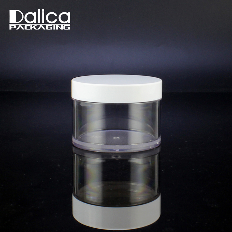 Transparent Round 200g Cream Jar Empty PETG Cosmetic Jar Body Cream Jar