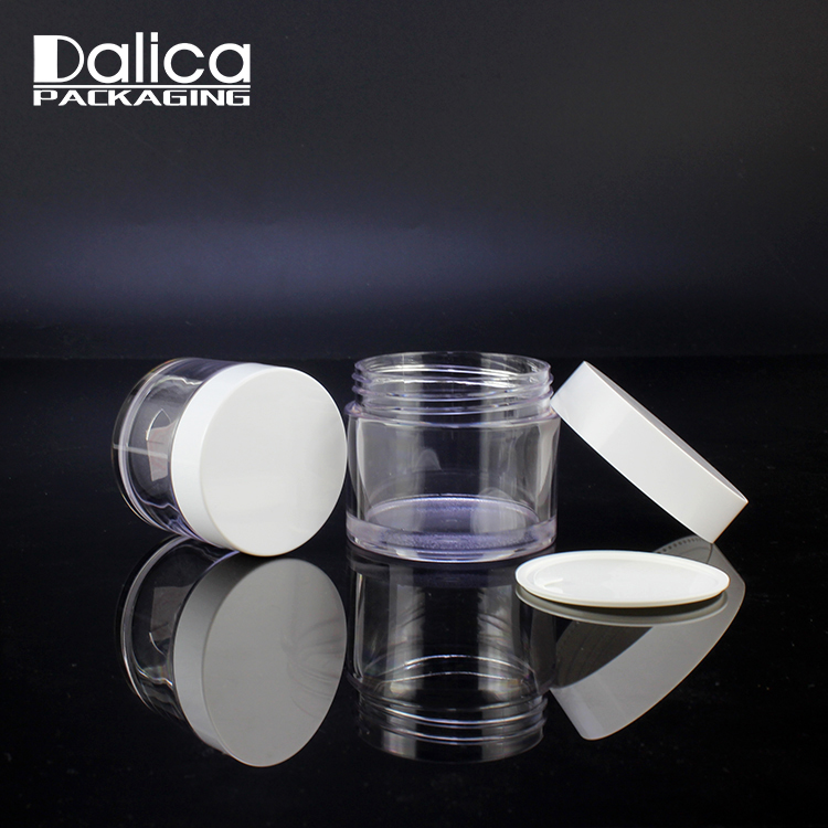 Transparent Round 200g Cream Jar Empty PETG Cosmetic Jar Body Cream Jar