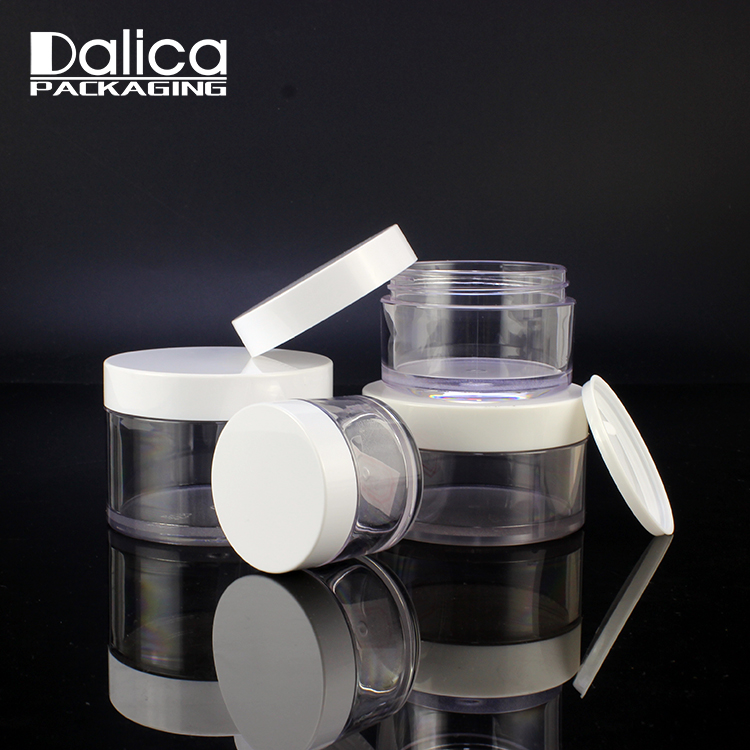 Transparent Round 200g Cream Jar Empty PETG Cosmetic Jar Body Cream Jar
