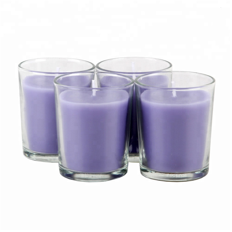 Transparent Round Classic Church Scented Glass Candle Jar