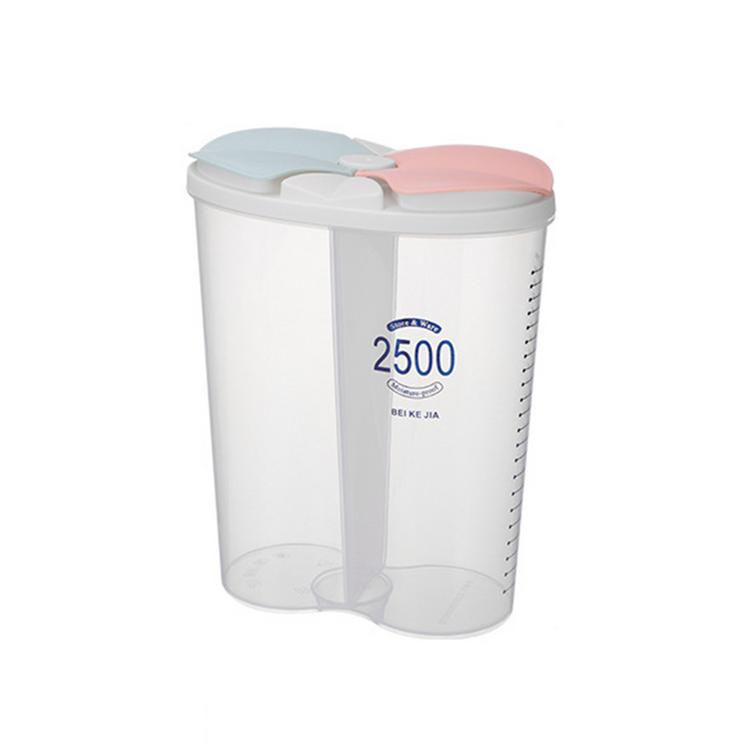 Transparent Sealed Can Dustproof Moisture-proof Jar sealed tank has a clear scale concave lines and the arc curve fits the palm