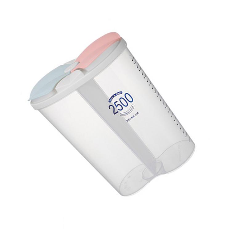 Transparent Sealed Can Dustproof Moisture-proof Jar sealed tank has a clear scale concave lines and the arc curve fits the palm