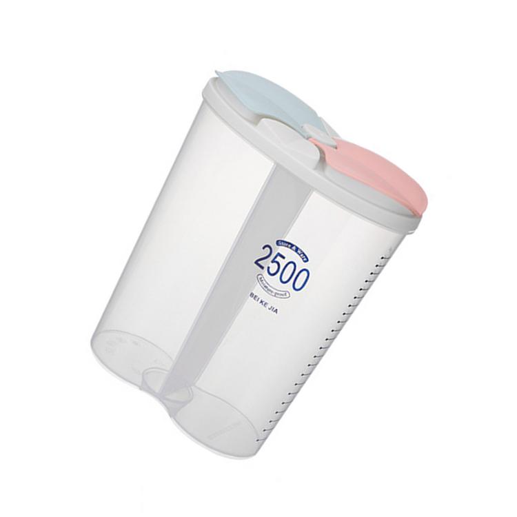 Transparent Sealed Can Dustproof Moisture-proof Jar sealed tank has a clear scale concave lines and the arc curve fits the palm
