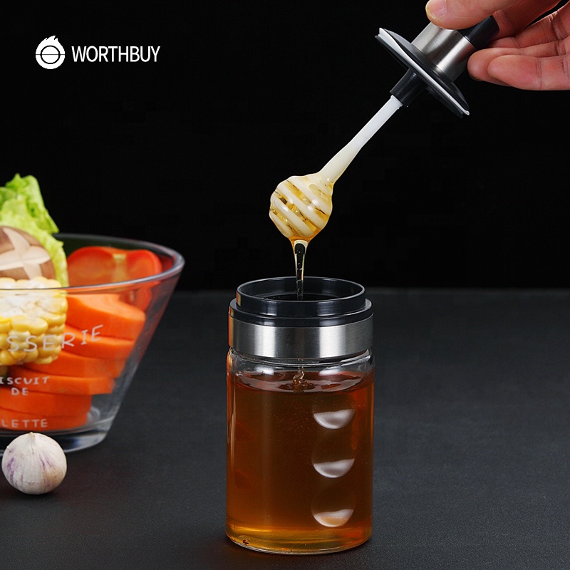 Transparent Storage Condiment Jar Moisture-proof Spice Jar salt And Pepper Container Kitchen Seasoning Bottle With Spoon Brush
