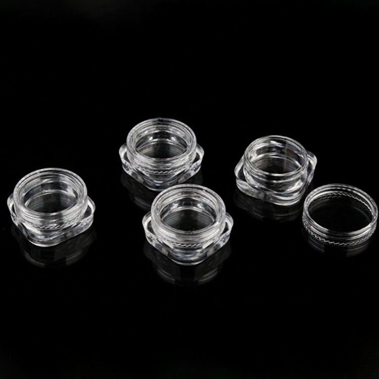 Transparent clear diamond shape ps cream jar 2.5g 5g,eyecream container,empty cream jar loose powder jar