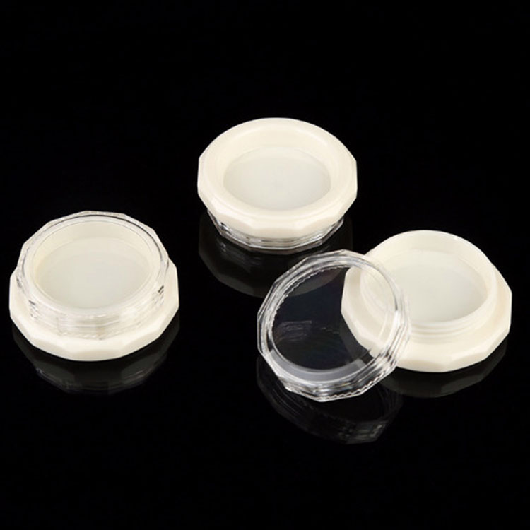 Transparent clear diamond shape ps cream jar 2.5g 5g,eyecream container,empty cream jar loose powder jar