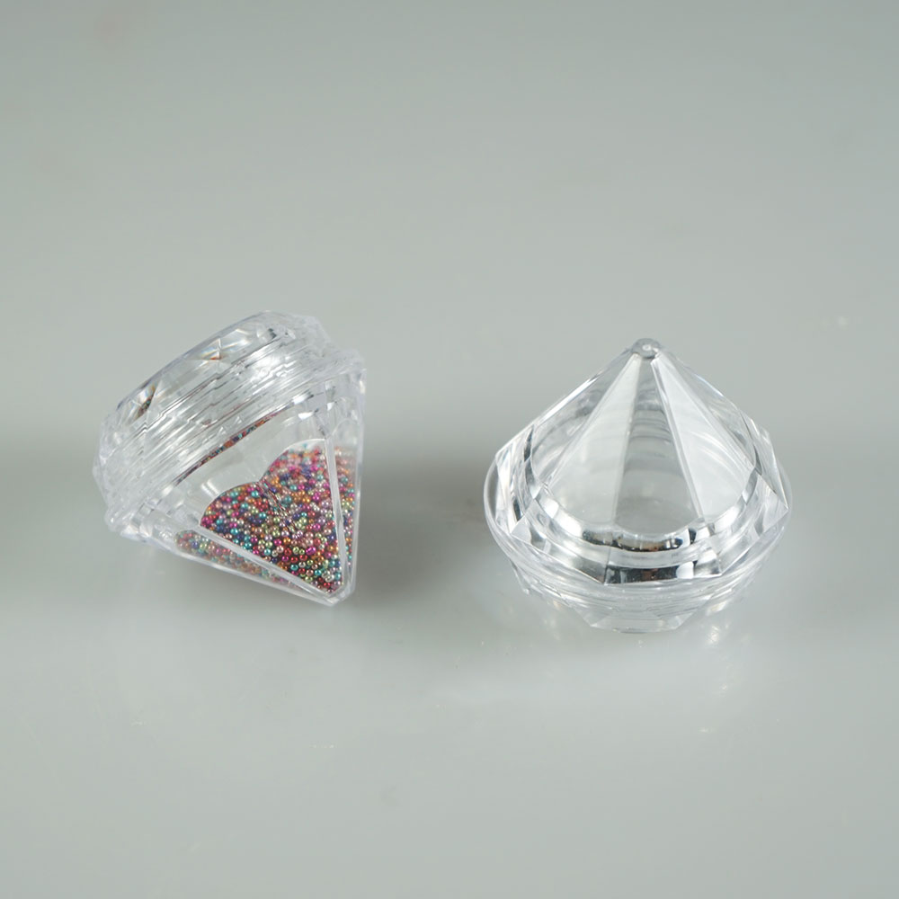 Transparent clear diamond shape ps cream jar 5g,eyecream container,empty cream jar