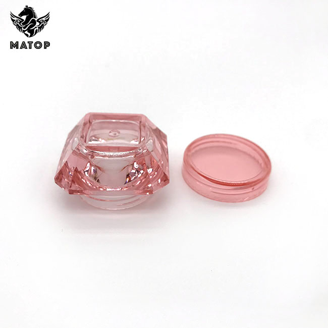 Transparent cone shape cosmetic cream jar Plastic Jar