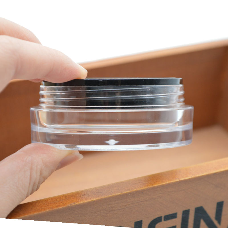 Transparent empty round cosmetic makeup loose powder case