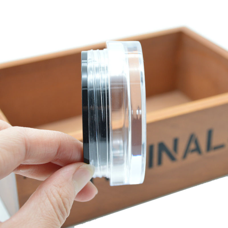 Transparent empty round cosmetic makeup loose powder case