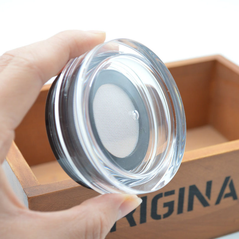 Transparent empty round cosmetic makeup loose powder case