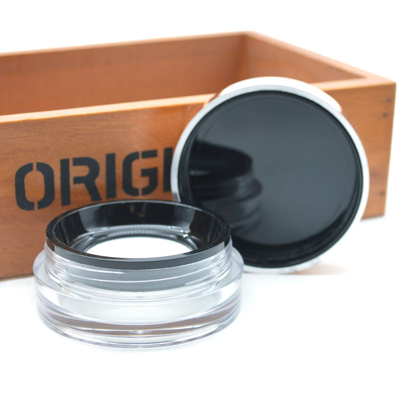 Transparent empty round cosmetic makeup loose powder case