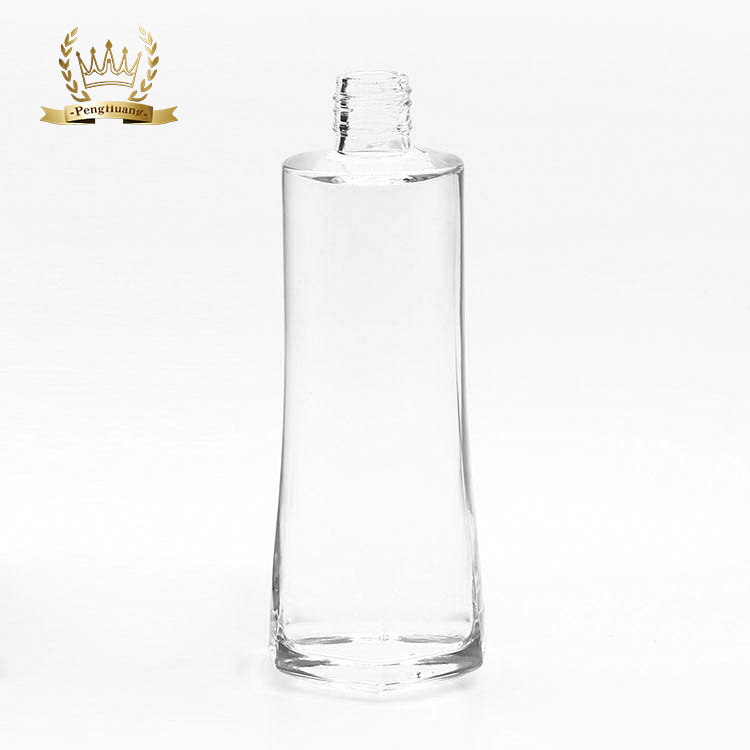 Transparent glass container 20g 30g 50g glass cosmetic bottle 40ml 50ml 110ml 130ml with Black pump cap