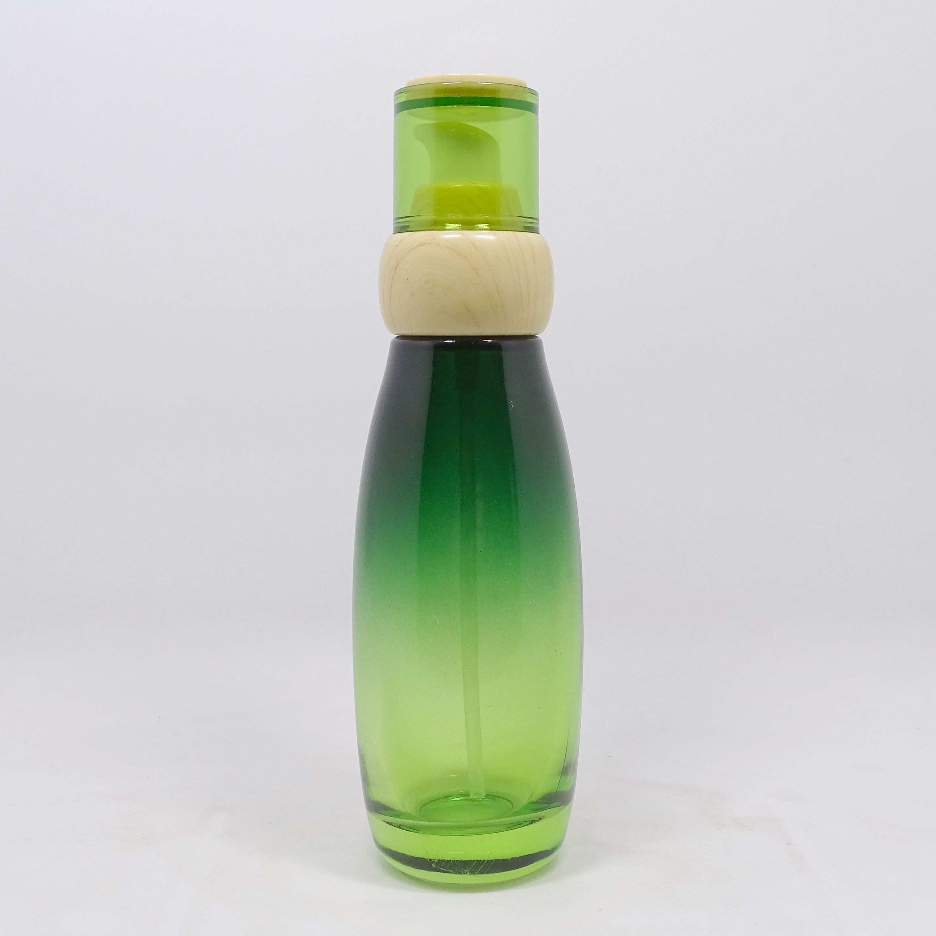 Transparent glass cream jar 30g 50g glass cream bottle 40ml 100ml 120ml with Rose gold pump cosmetic packaging bottle set