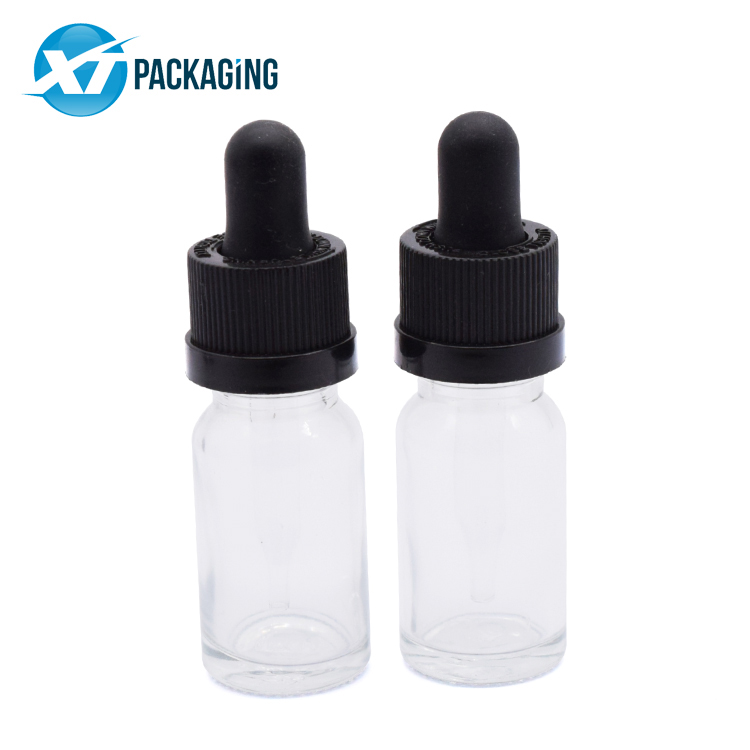 Transparent glass dropper bottle child resistant lid pipette scale glass dropper bottle for CBD oil