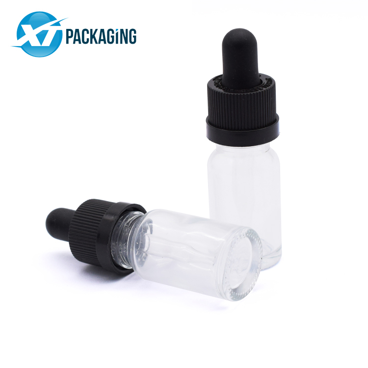 Transparent glass dropper bottle child resistant lid pipette scale glass dropper bottle for CBD oil