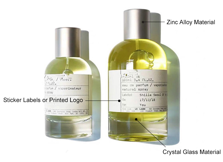 Transparent high-end popular 50 ml 100 ml can be customized logo perfume bottle glass perfume bottle