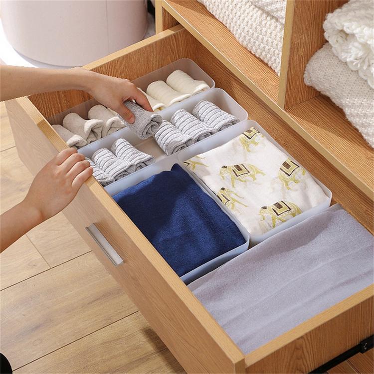 Transparent plastic drawer storage box 4 sizes can stack transparent plastic storage box home storage tool