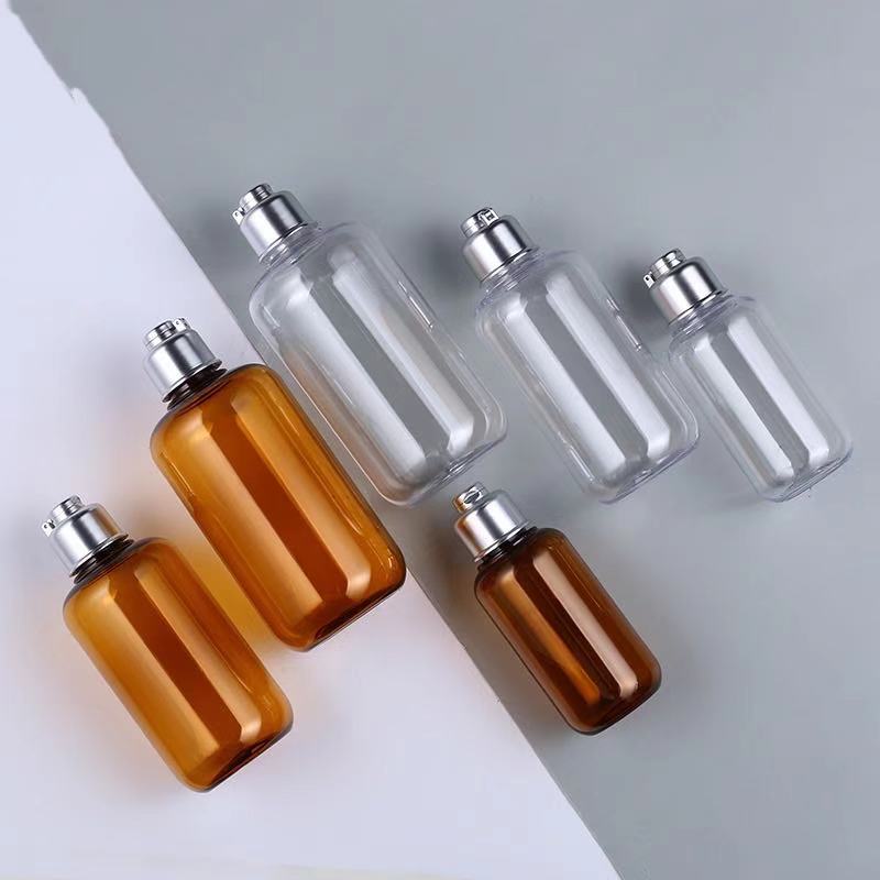 Transparent plastic packaging plastic flip top cap bottle 3.4oz 7oz