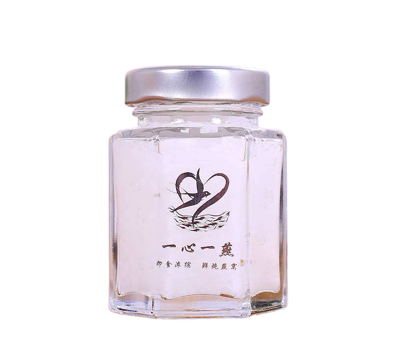 Transparent round shape 150ml 180ml 300ml 360ml honey jam jelly glass jar with metal lid