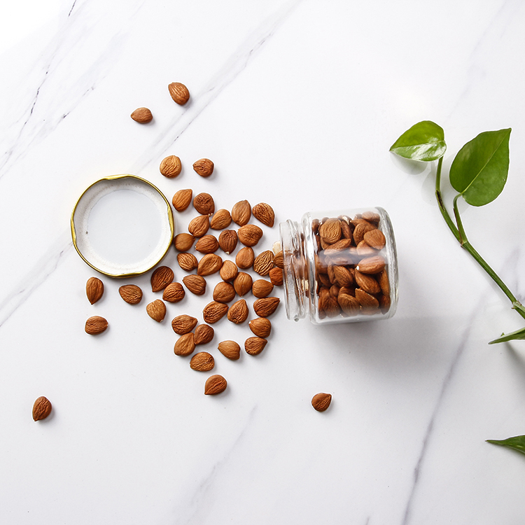 Transparent round shape wide mouth Spice Jars honey jam jelly glass Storage Jar with metal lid