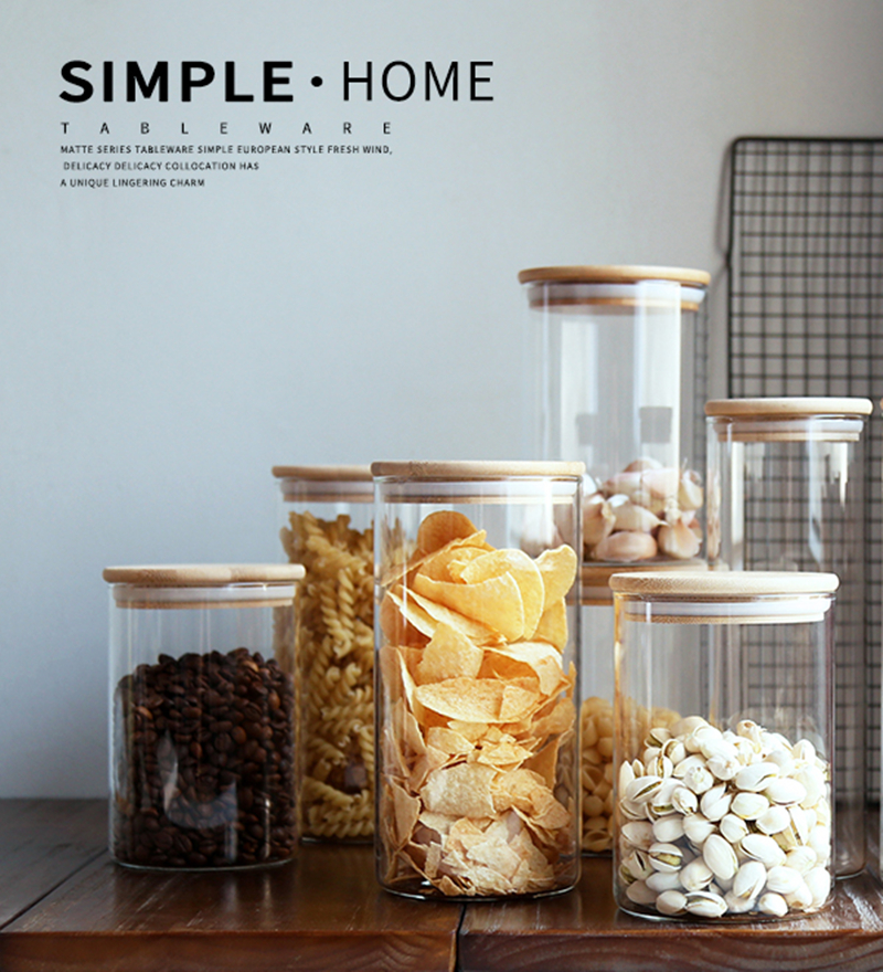 Transparent sealing glass Storage jar dry fruit glass jars and containers