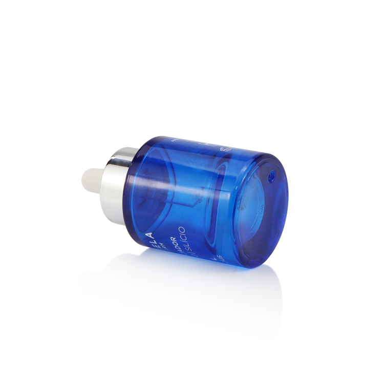 Transparent thick bottom round shape 1 oz 30 ml essential oil glass dropper bottle for cosmetic packaging