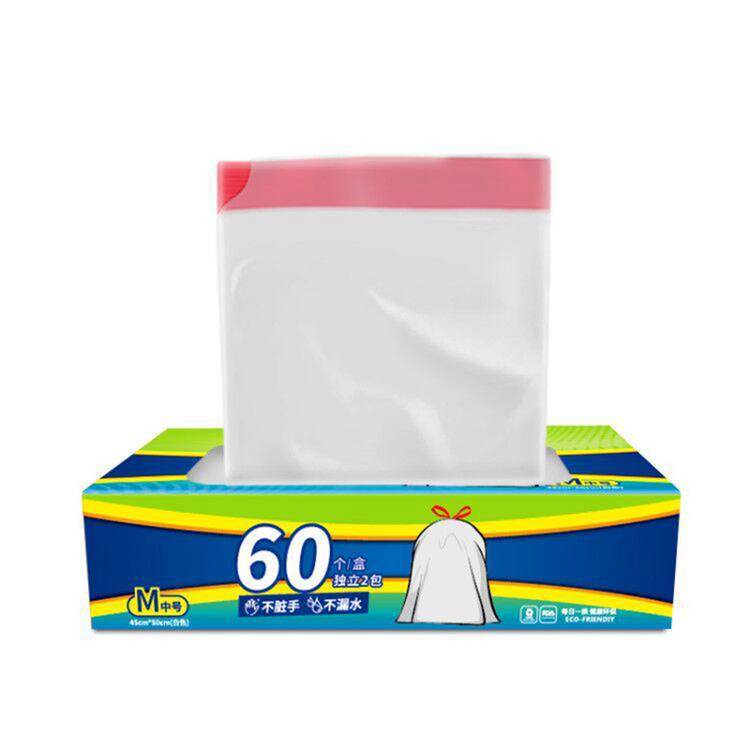 Trash cans can be bundled garbage bags household household garbage bags 60 pieces of thick non-leakage garbage bags