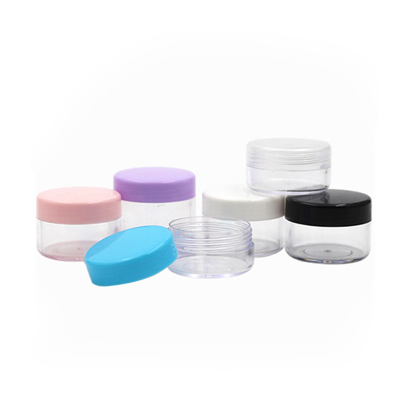 Travel Cosmetic Sample Containers 10/15/20 Gram Plastic Cosmetic Pot Jars With Colorful Screw Cap Lids