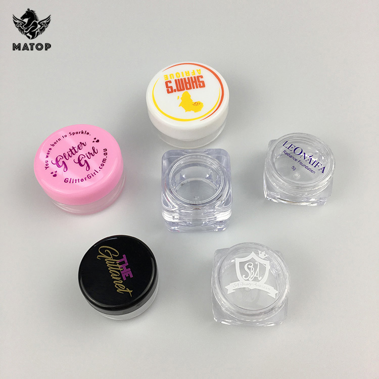 Travel Cosmetic Sample Containers Plastic Cosmetic Pot Jars With Screw Cap Lids