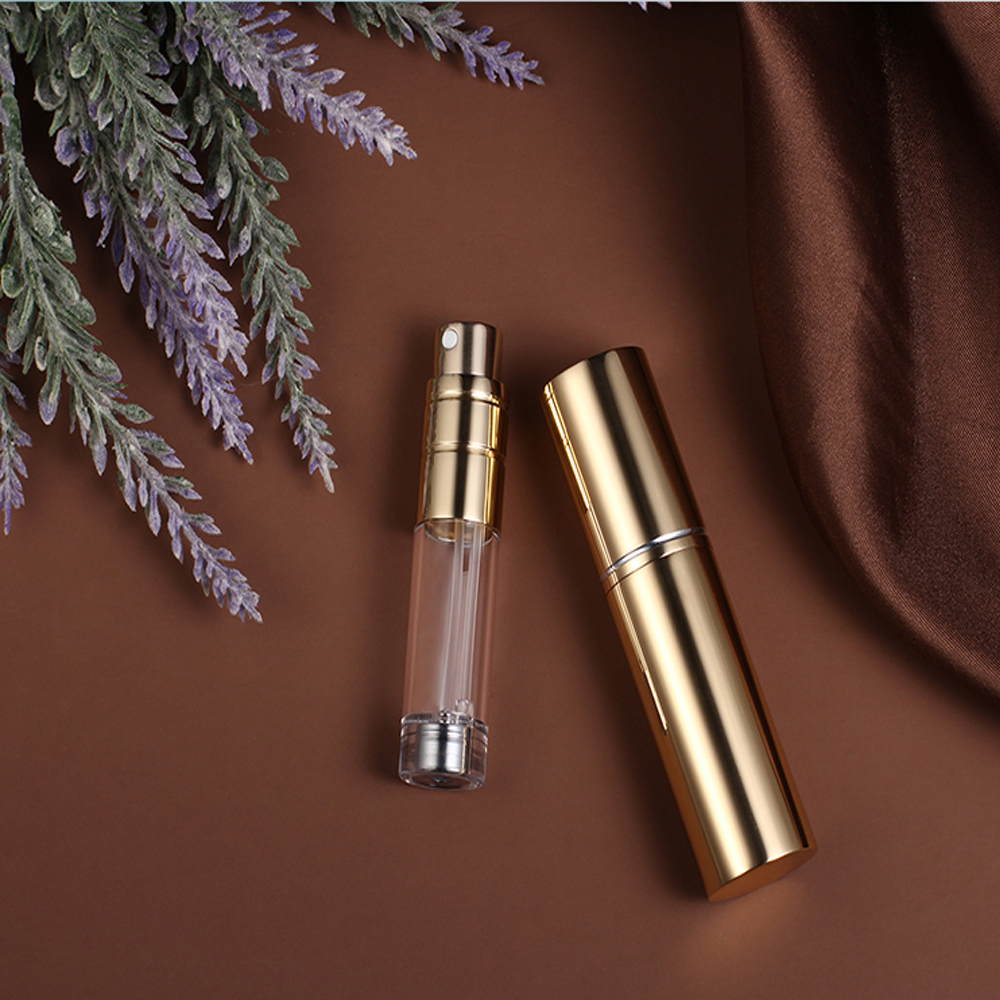 Travel Pocket Mini Empty Metal Aluminum Refillable Twist Up Perfume Spray Atomizer Bottle