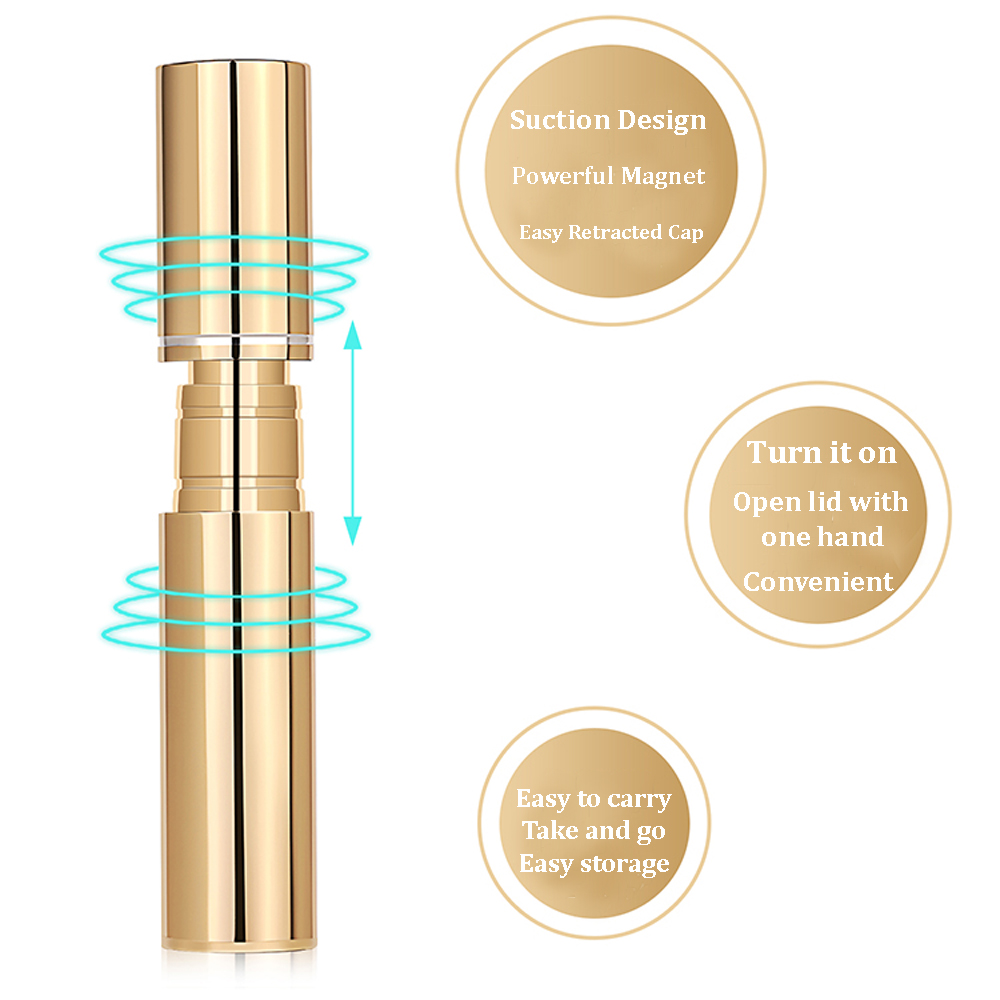 Travel Pocket Mini Empty Metal Aluminum Refillable Twist Up Perfume Spray Atomizer Bottle