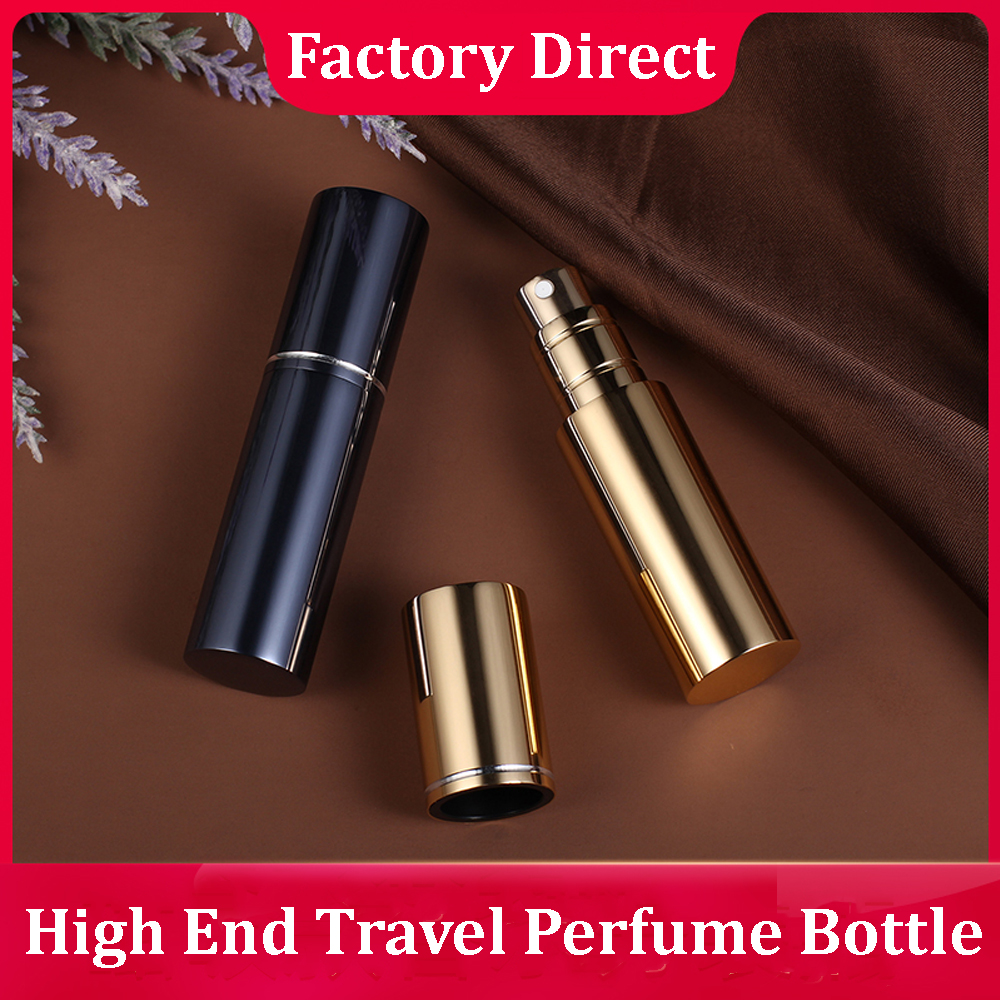 Travel Pocket Mini Empty Metal Aluminum Refillable Twist Up Perfume Spray Atomizer Bottle