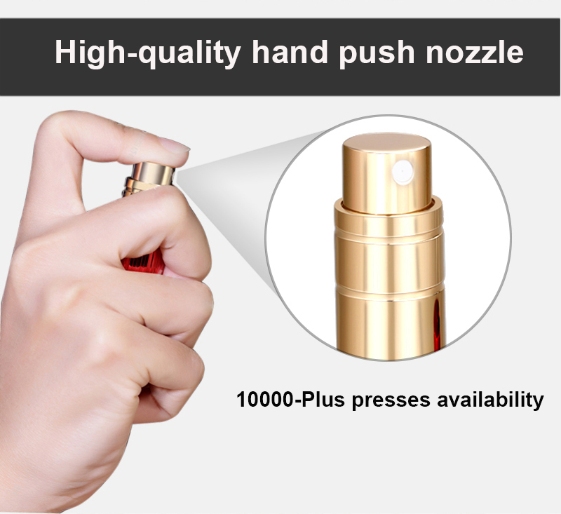 Travel Pocket Mini Empty Metal Aluminum Refillable Twist Up Perfume Spray Atomizer Bottle