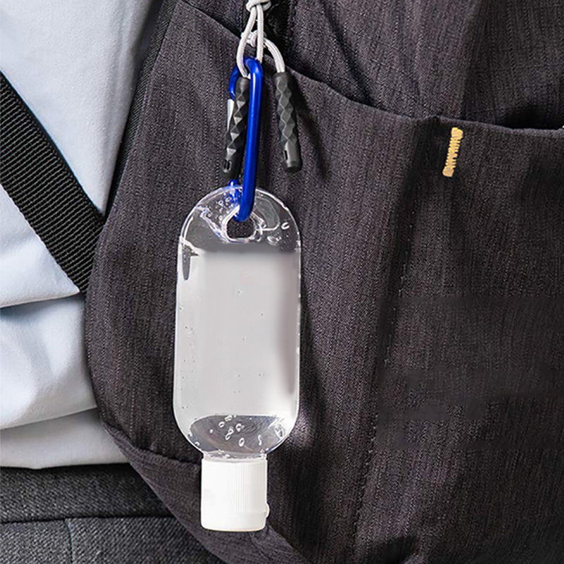 Travel Portable 30ml 50ml 60ml PETG Empty Hand Sanitizer Bottle With Keychain