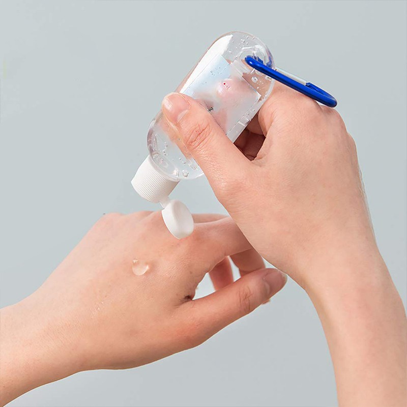 Travel Portable 30ml 50ml 60ml PETG Empty Hand Sanitizer Bottle With Keychain